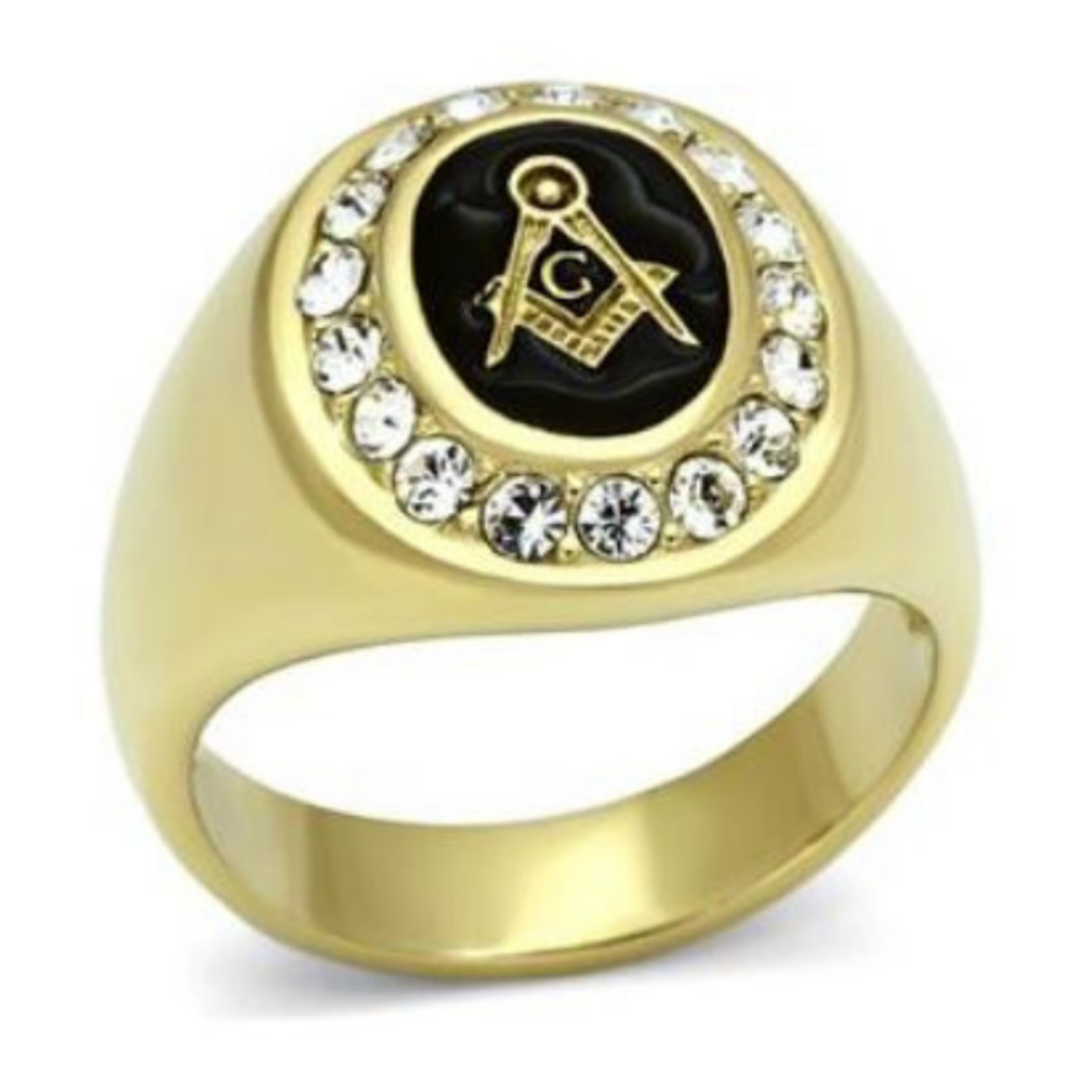 ROS Masonic Stainless Steel Ring