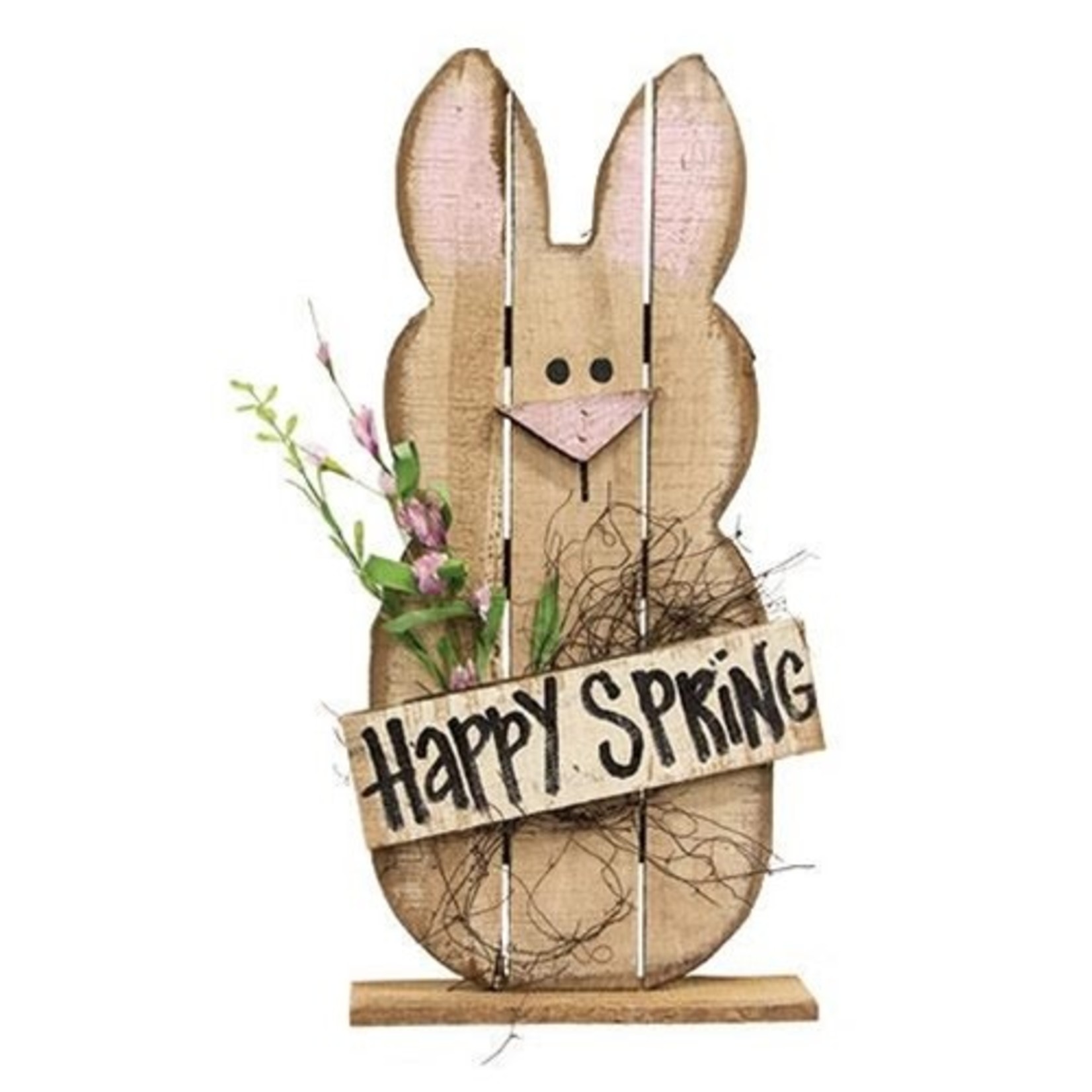 CWI Gifts Rustic Wood Happy Spring Bunny