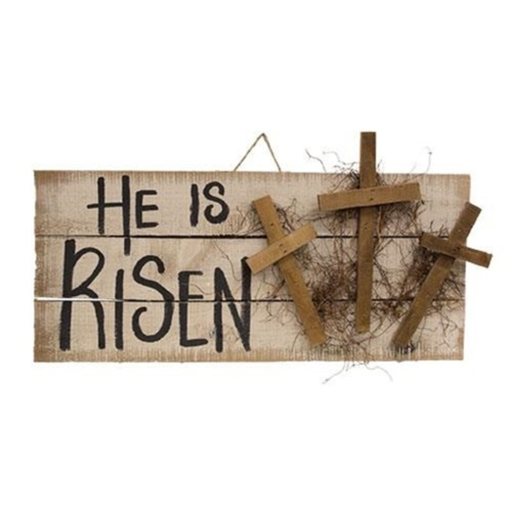 CWI Gifts He Is Risen Hanging Pallet Sign