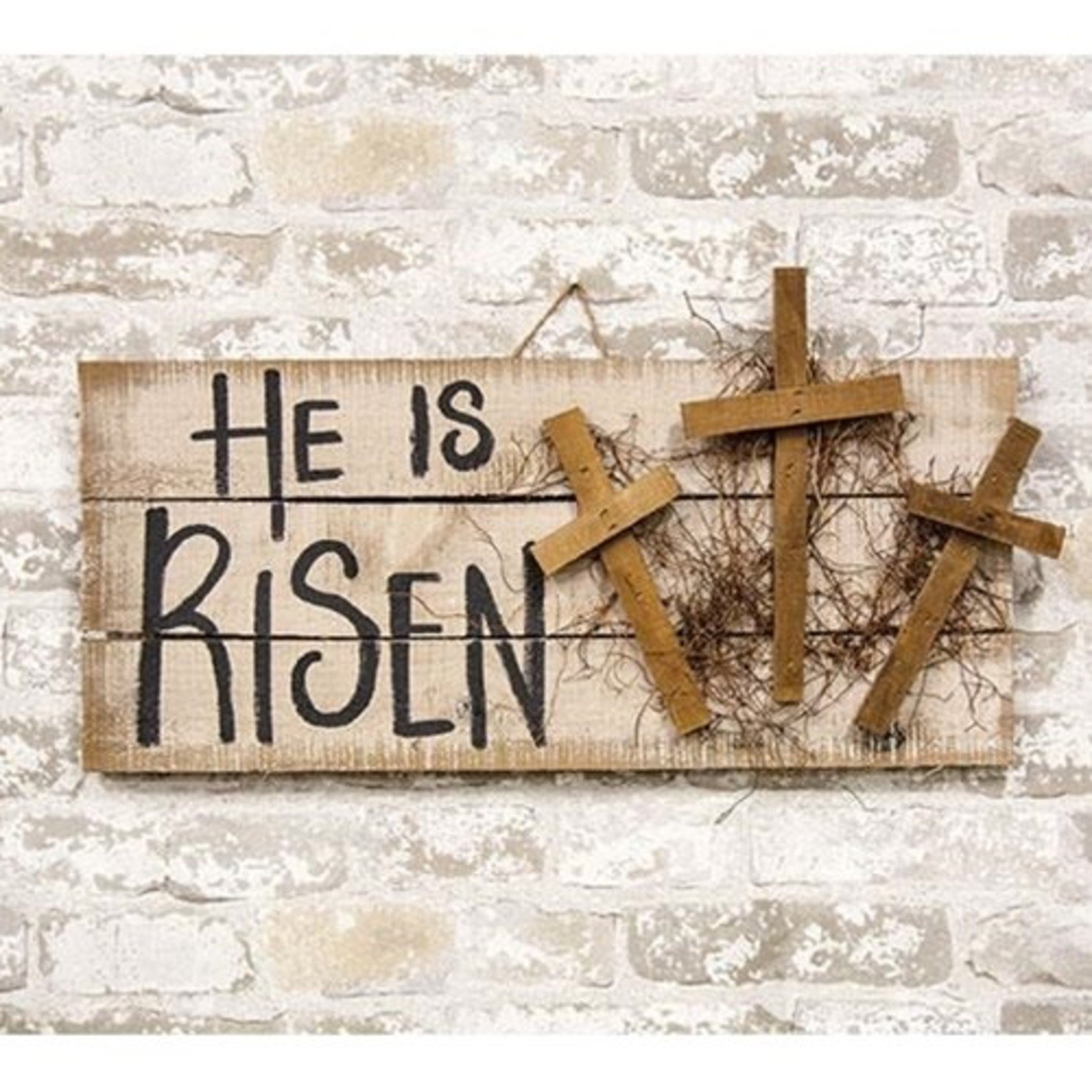 CWI Gifts He Is Risen Hanging Pallet Sign