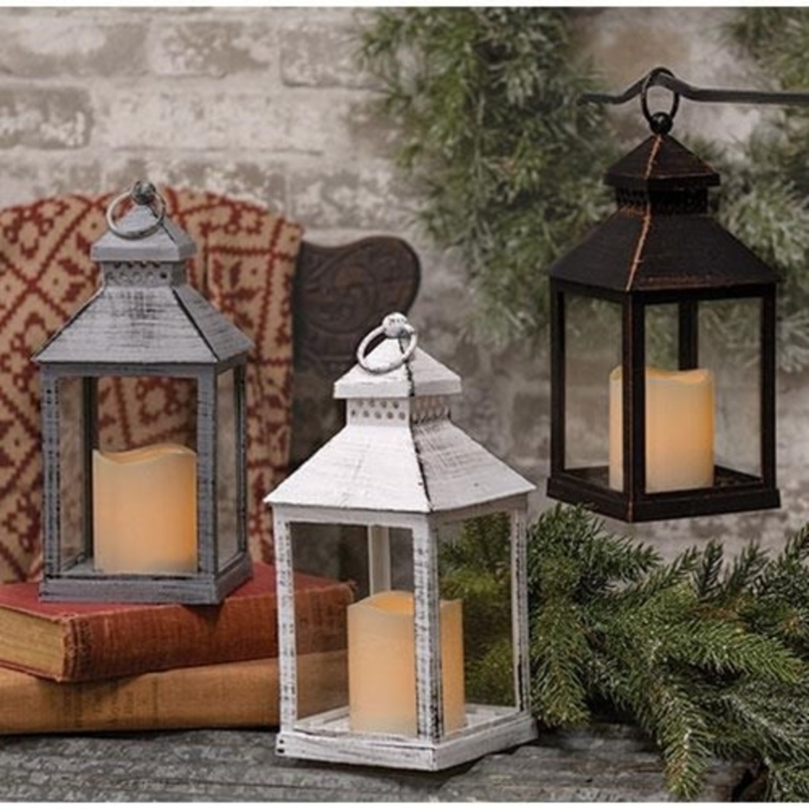 CWI Gifts Brushed Metal Look Lantern