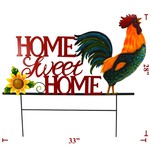 Sign Co 33" Metal Rooster on Pole