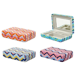 Kikkerland Portable Striped Jewelry Case