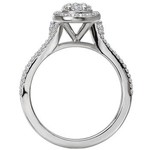 RLD Romance RLD R Oval Cluster w Halo 14k (Size 8)