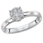 RLD Romance RLD R Round Cluster Engagement Ring 14K (Size 8)