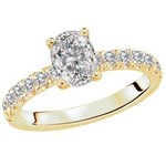 RLD Romance RLD R Large Oval Center Stone Diamond Band 14k (Size 7)
