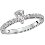 RLD Romance RLD R  WG14k Lavie Oval Cut .2ctw Engagement Ring (Size 8)
