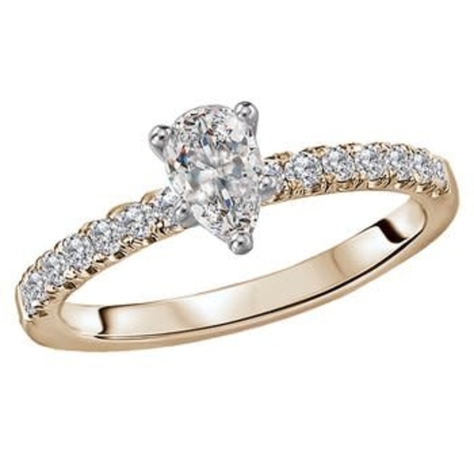 RLD R Teardrop Engagement Ring 14k