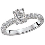 RLD Romance RLD R White Gold Oval Diamond Band 14k (Size 7)