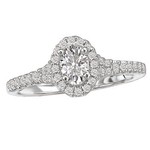 RLD Romance RLD R Oval w Halo 14k (Size 8)