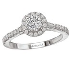 RLD Romance RLD R Round Halo Diamond Band 14k (Size 7)