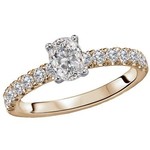 RLD Romance RLD R 14k Semi Mount Oval .3ctw Engagement Ring (Size 7)