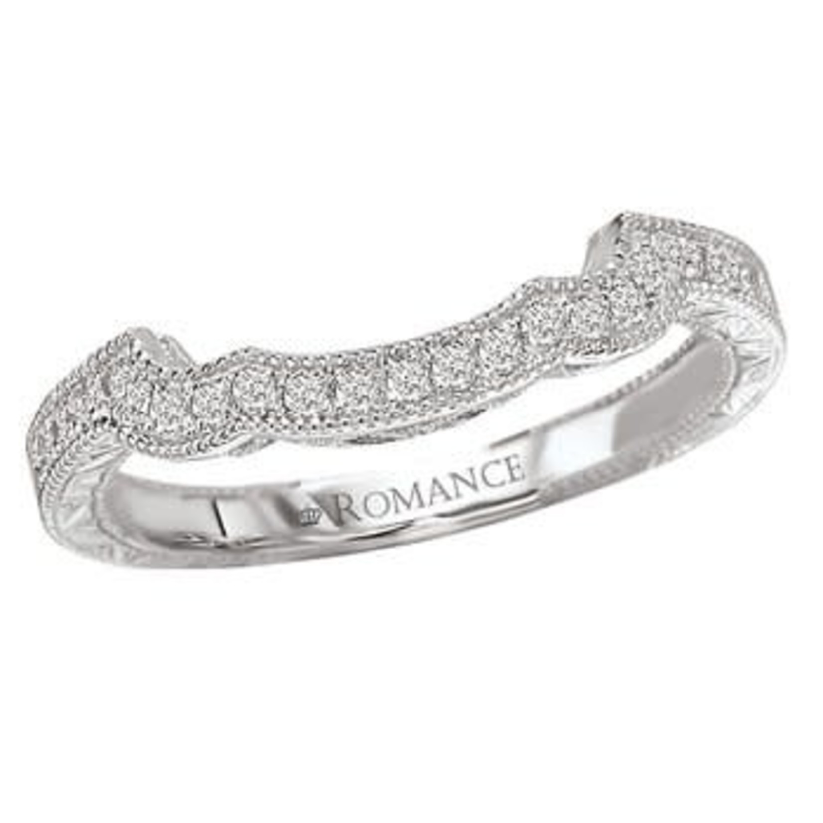 RLD Romance RLD R Vintage Hex Band .14ctw 14K White Gold