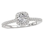 RLD Romance RLD R Round w Square Halo Engagement Ring 14k (Size 8)