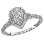 RLD Romance RLD R Pear Halo Engagement Ring 14k (Size 7)