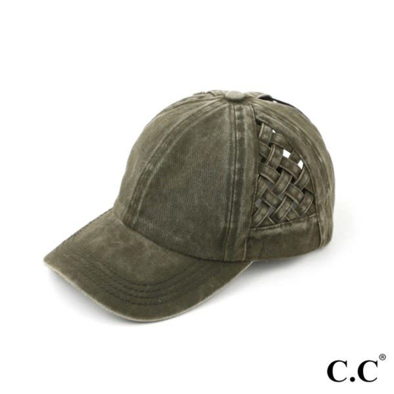C.C Gray Camo Ponytail Trucker Hat One-Size