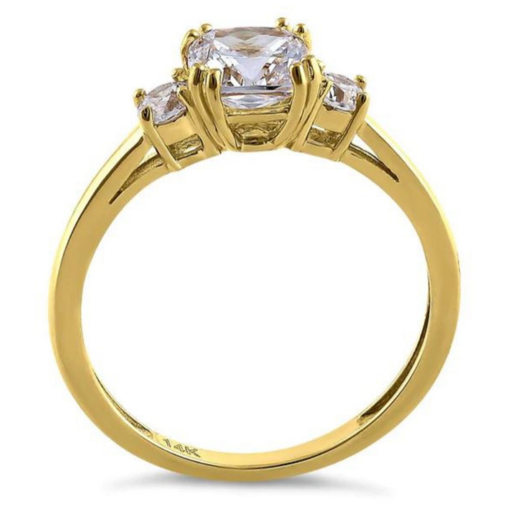 RLD 14K YG 1.4C Cushion Cut Ring