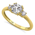 RLD 14K YG 1.4C Cushion Cut Ring