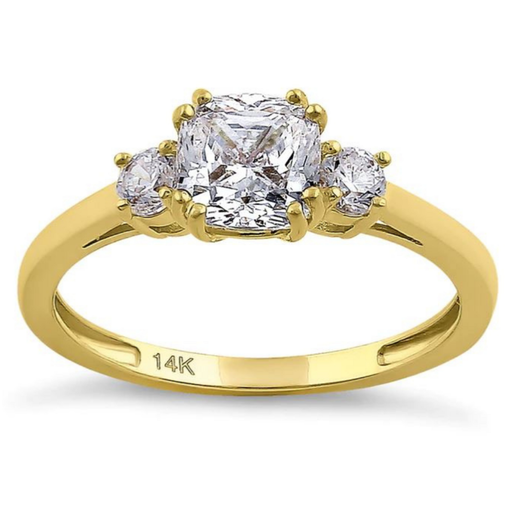 RLD 14K YG 1.4C Cushion Cut Ring