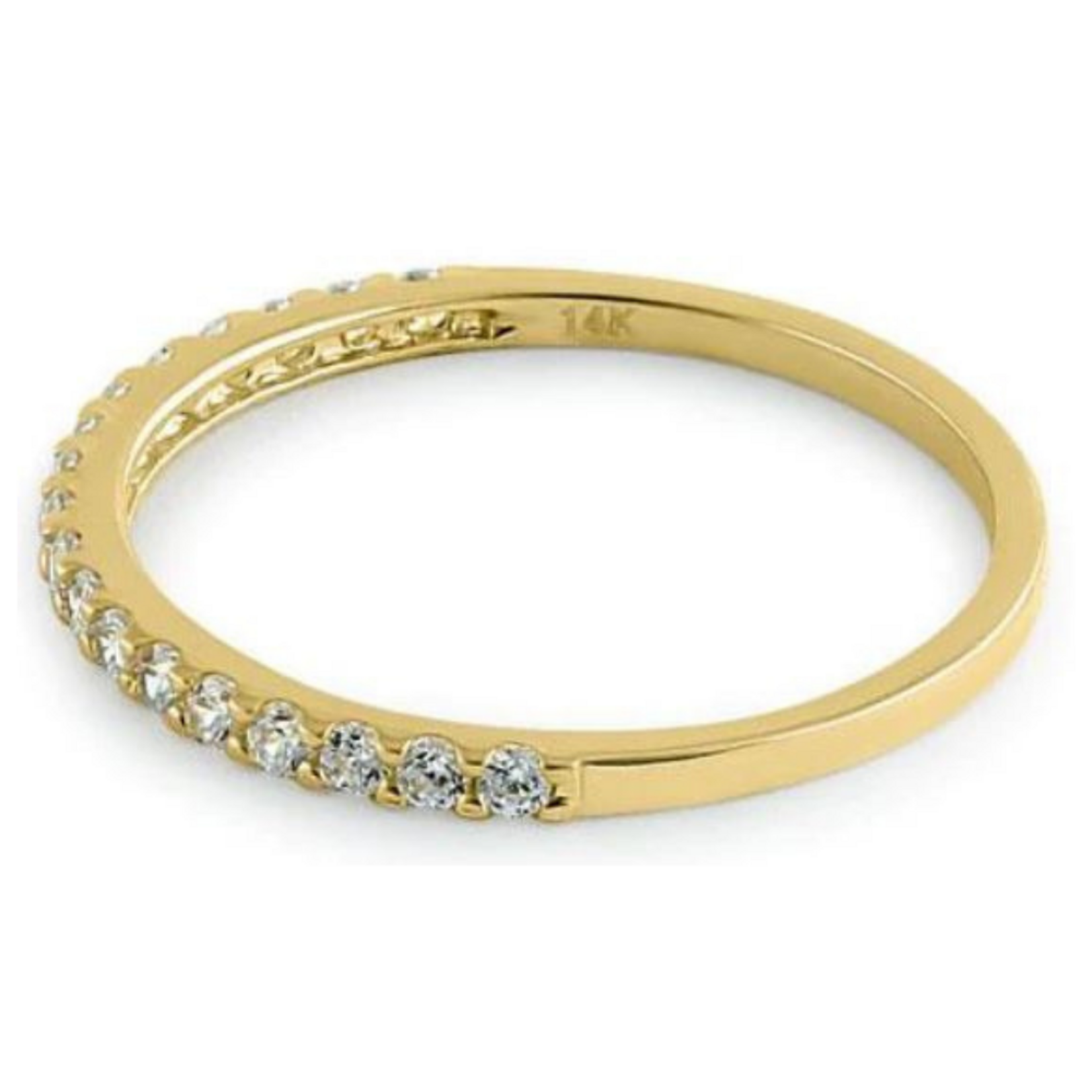 RLD 14K Gold .33C Half Eternity Band