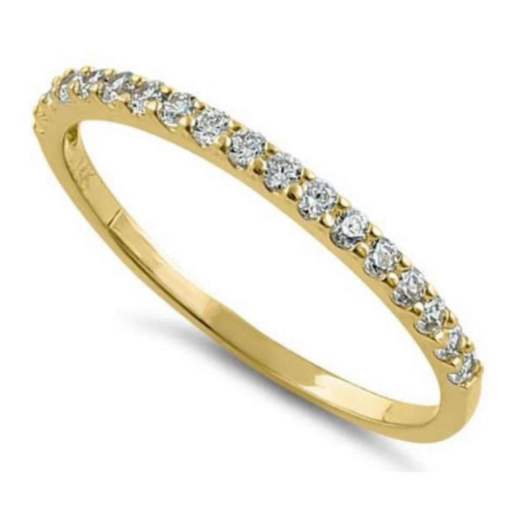 RLD 14K Gold .33C Half Eternity Band