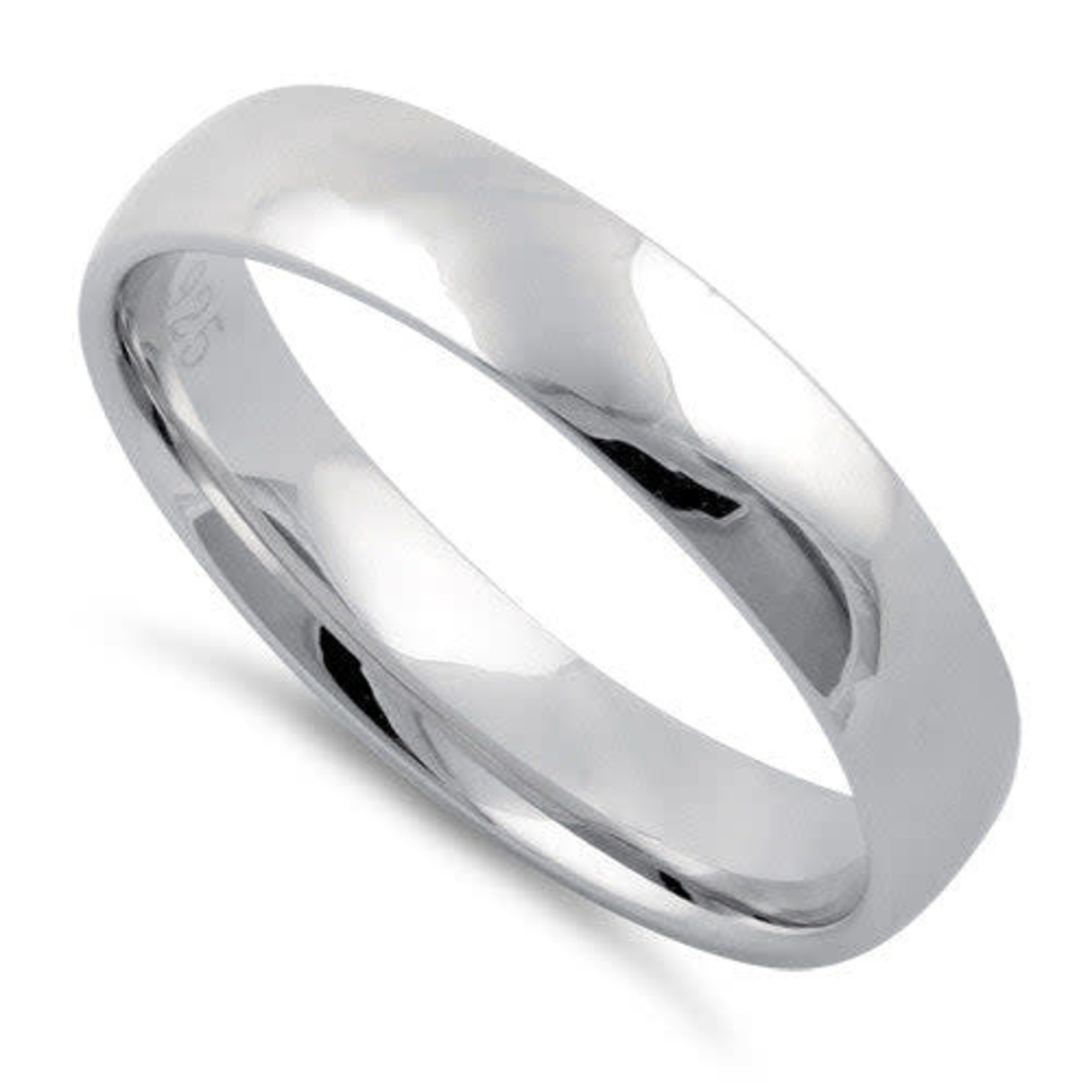 Silver Silver 4mm Wedding Band SRP909