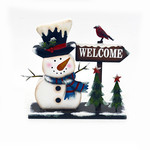 Sign Co 11.5" Standing Metal Snowman