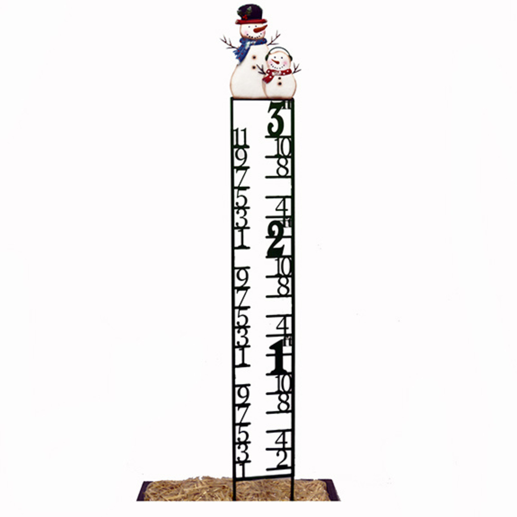 Sign Co 56" Metal Snowman Snow Measurer