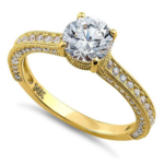 RLD 14K 1.8C Round Fancy Ring