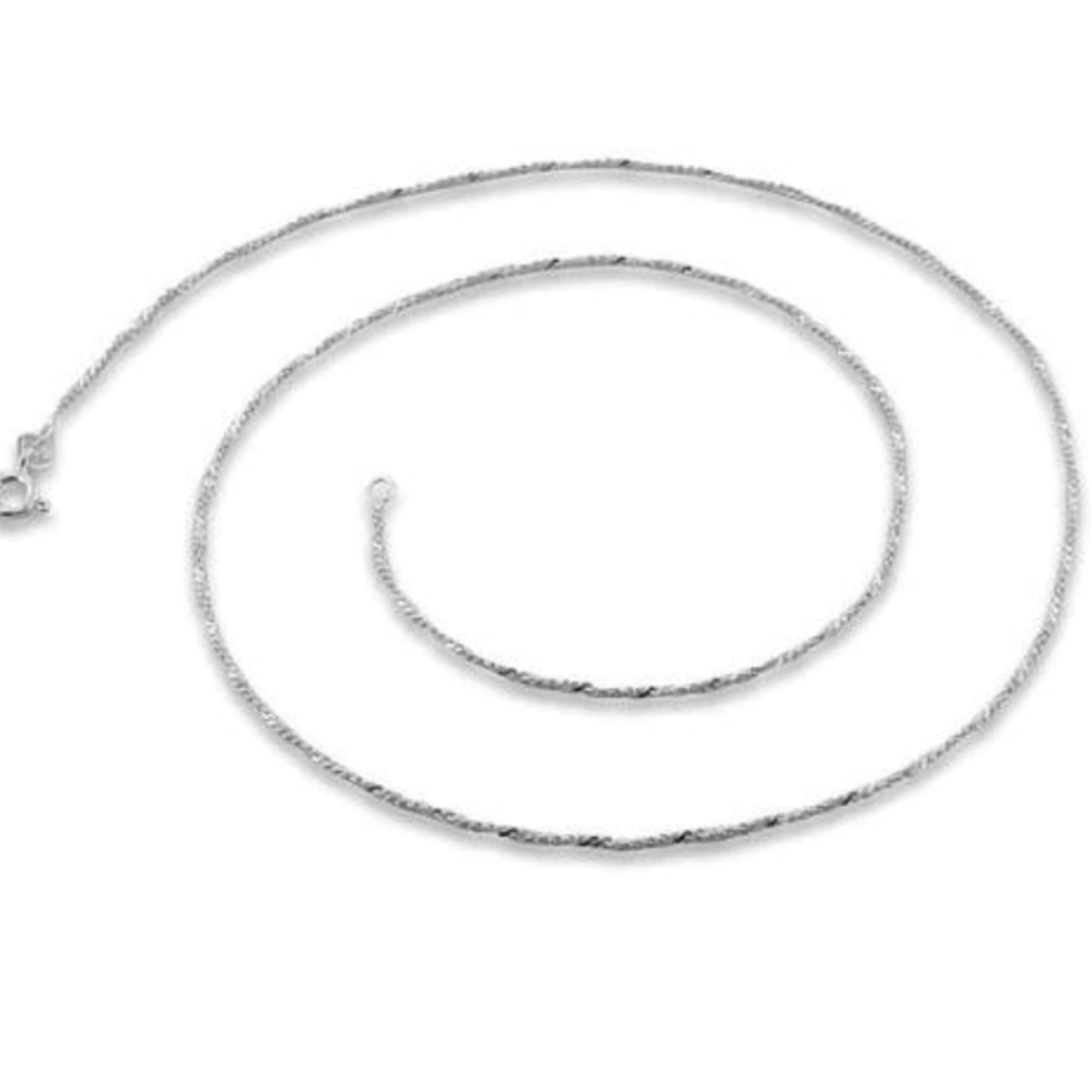 Silver Sterling Silver 1.4mm Twisted Serpentine Chain