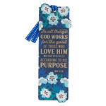 Christian Art Gifts FBM002 God Works For The Good Floral Bookmark
