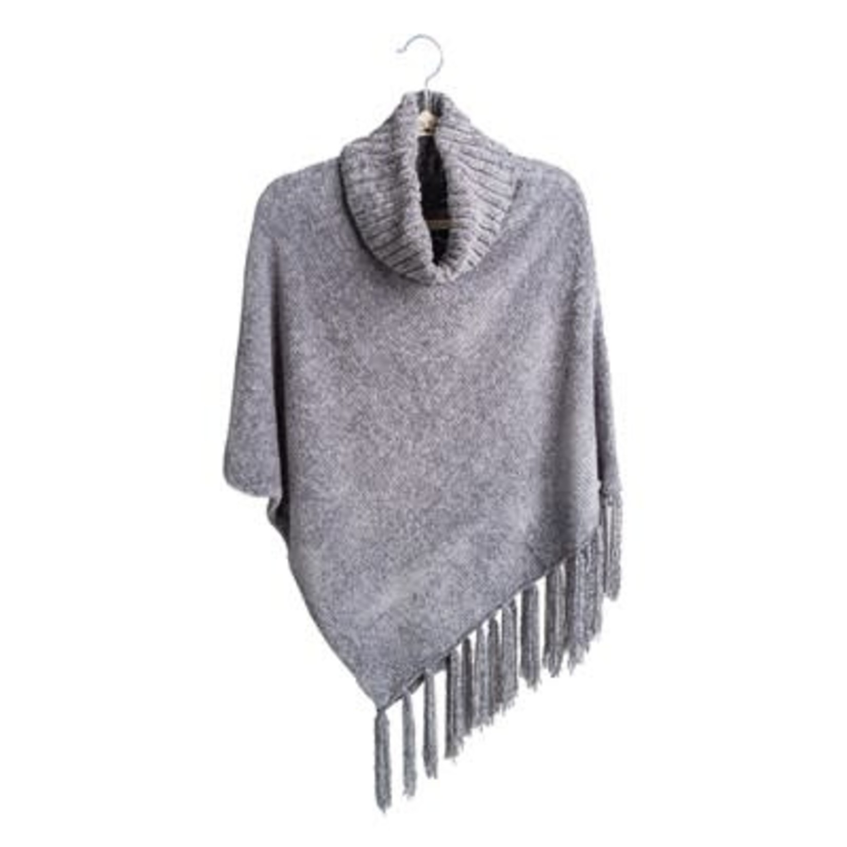 B's Knits Chenille Cowl Neck Poncho BKPON