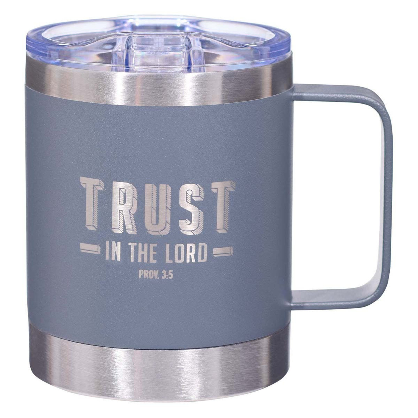 Christian Art Gifts SMUG218 Trust the Lord Gray Camping Mug Stainless Steel