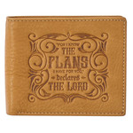 Christian Art Gifts Genuine Leather Wallet I Know The Plans Jer 29:11