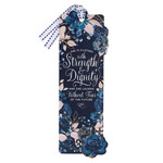 Christian Art Gifts Blue Roses Strength & Dignity Bookmark