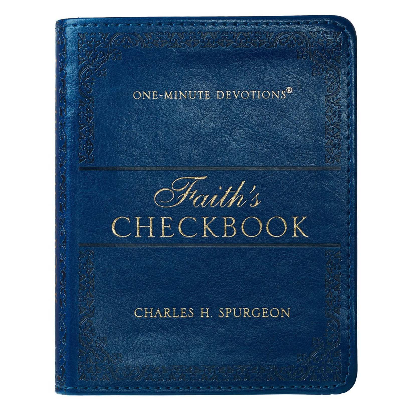 Christian Art Gifts One Minute Devotions Faith's Checkbook Faux Leather OM053