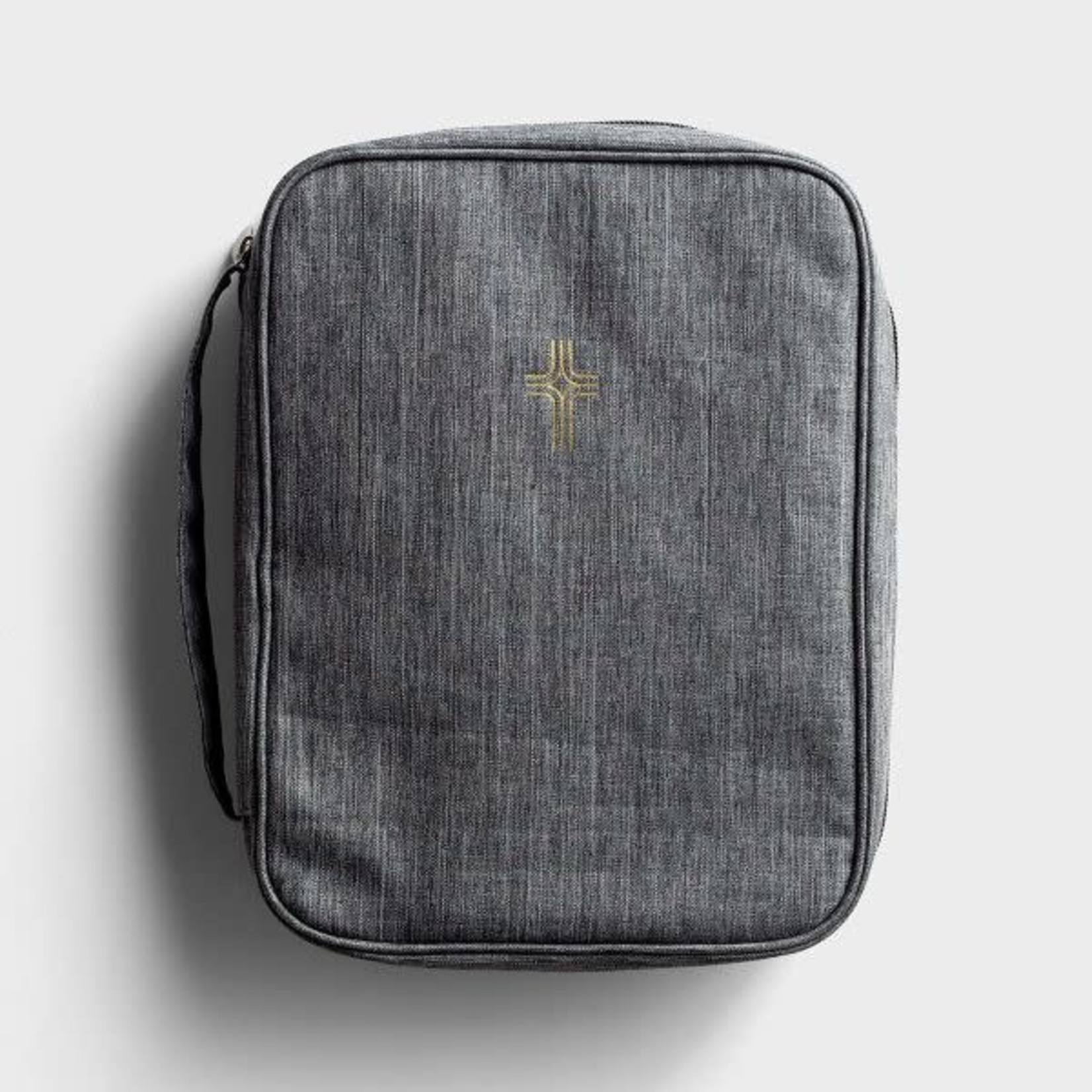 Bible Cover with Cross in Grey