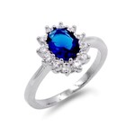 ROS ROS Oval Center Stone Ring
