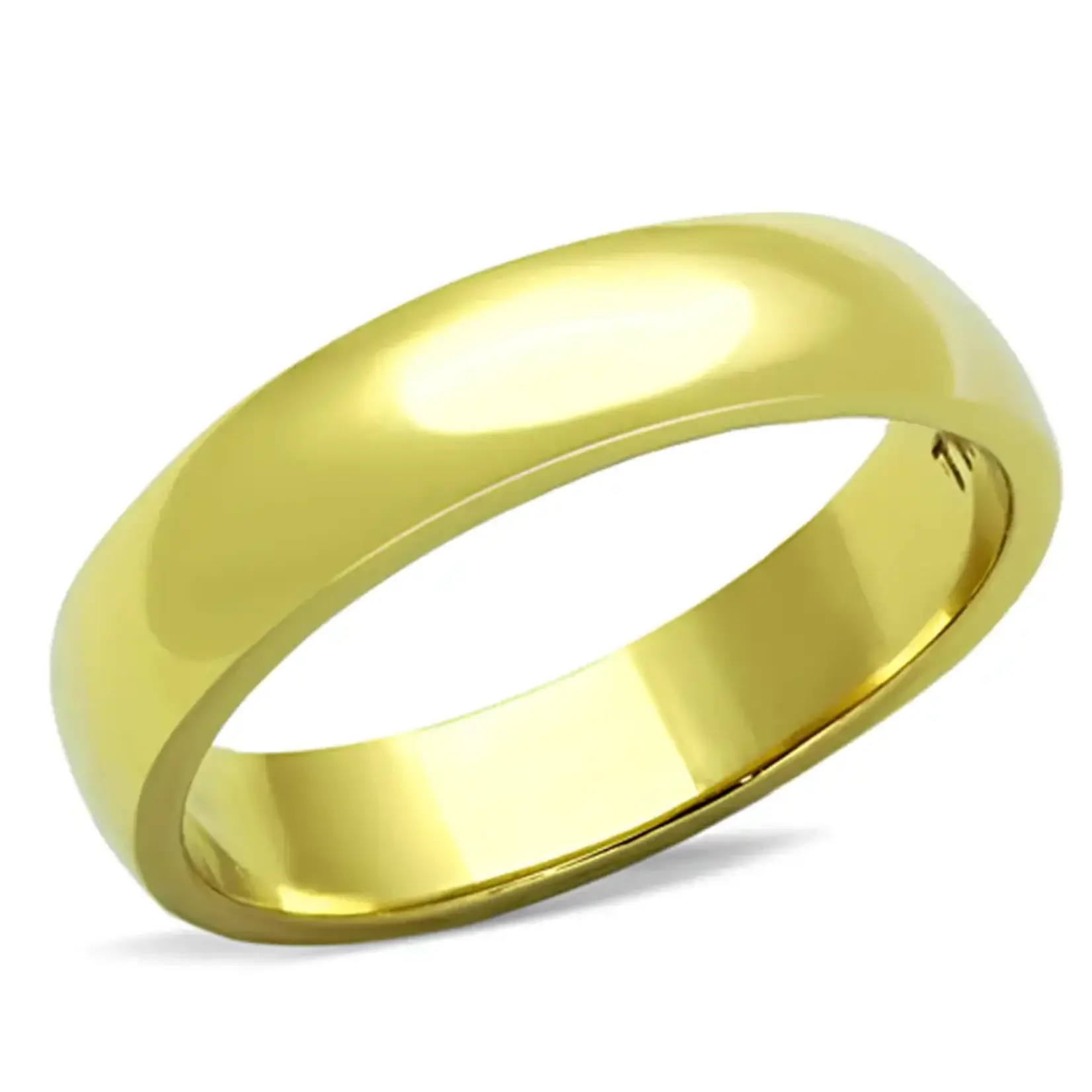 ROS Gold Plated Stainless Steel Wedding Band