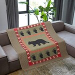 Quilt Inc. DQT649 Bear and Paw  Quilt Throw 50x60 10c
