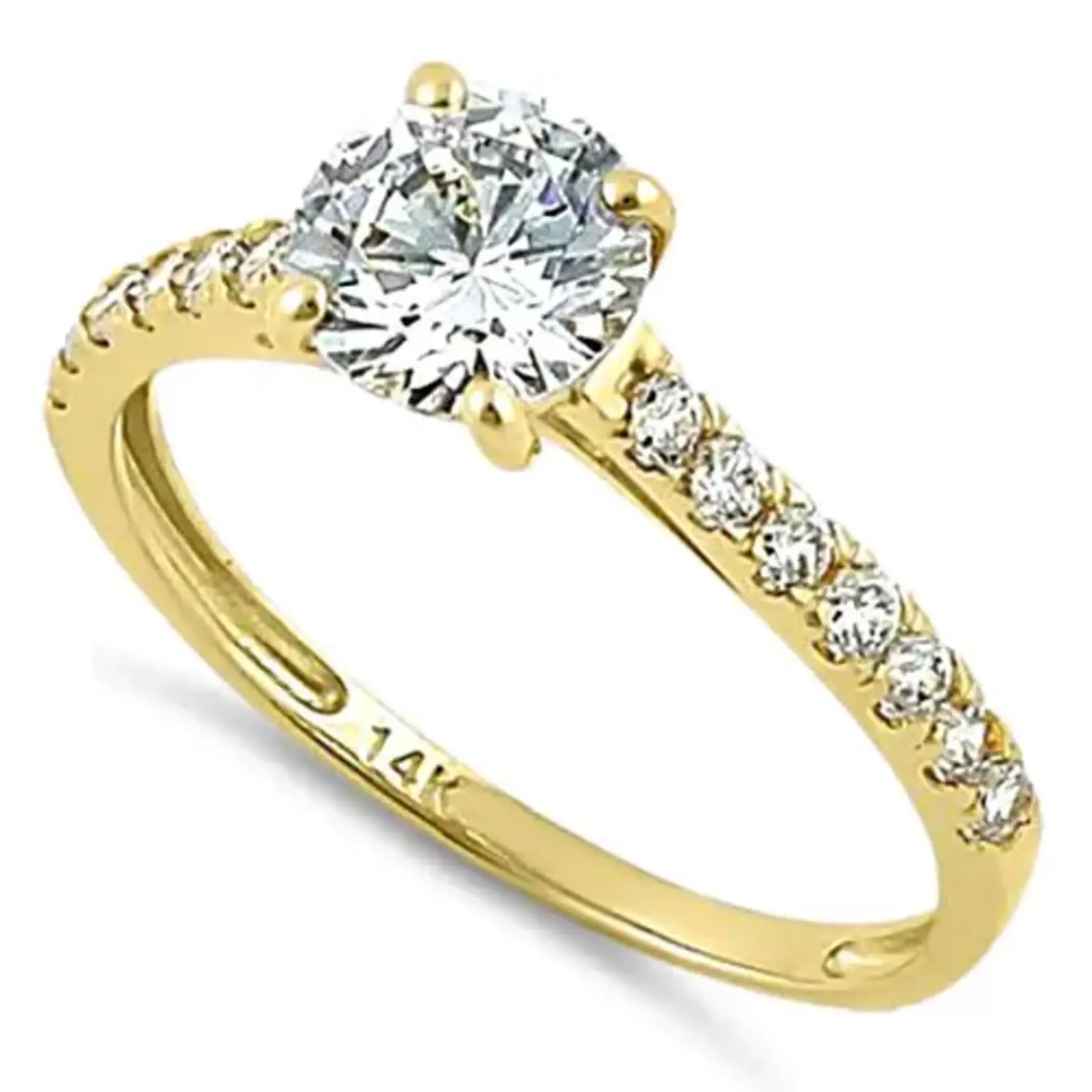 RLD 14K Gold Solitaire Ring