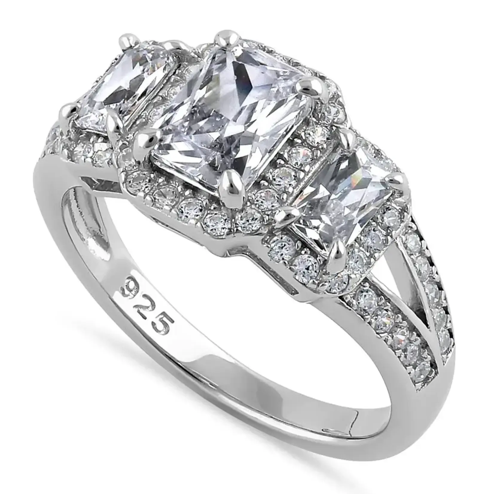 RLD RLD 925 3 EM Halo (1.06ctw Center)