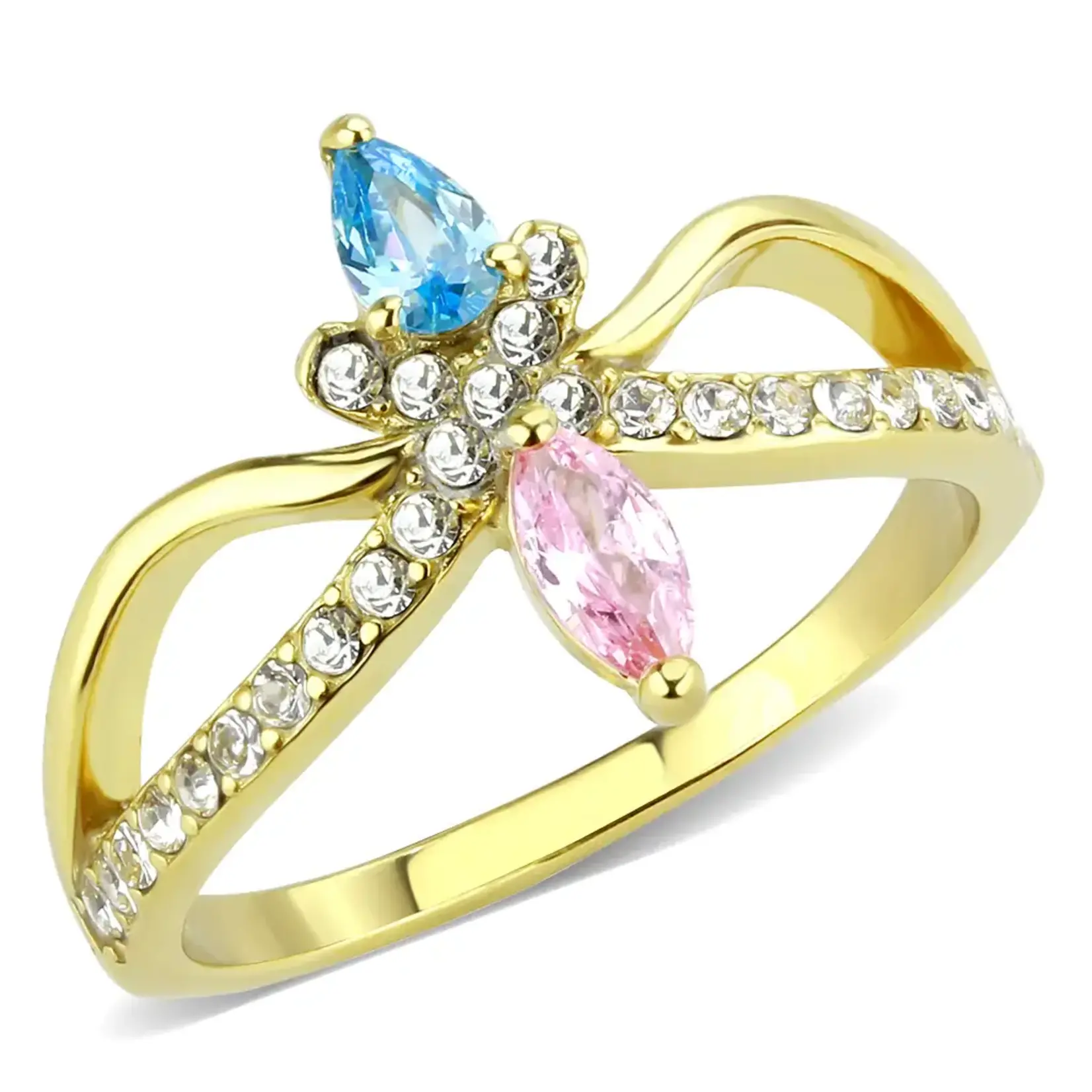 ROS Elegant Multicolor Stainless Steel Ring