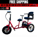 E.L.A.H Rider 2 Double Scooter 1000 watt 48v Scooter Red