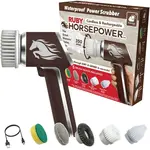 As Seen On TV Ruby Horse Power Scrubber Cordless Rechargeable Water Proof Power Scrubber