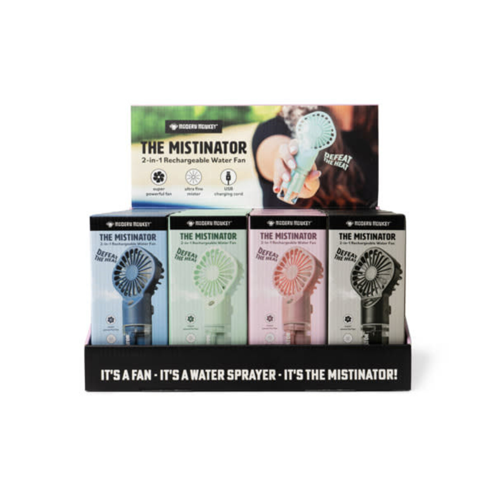 Access Modern Monkey The Mistinator 2in1 Rechargeable Water Fan