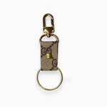 Upcycled Designs Key Couture Clip Key Chain in Upcycled GG Gucci