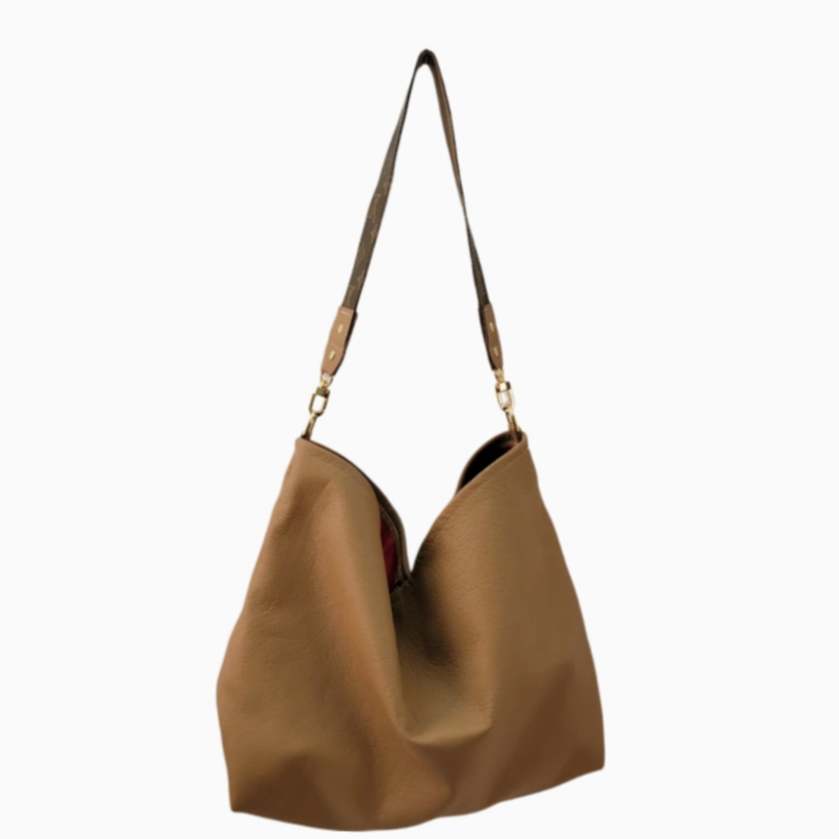 Upcycled Designs Sheila Shoulder Bag in Mocha Mousse Leather Upcycled LV