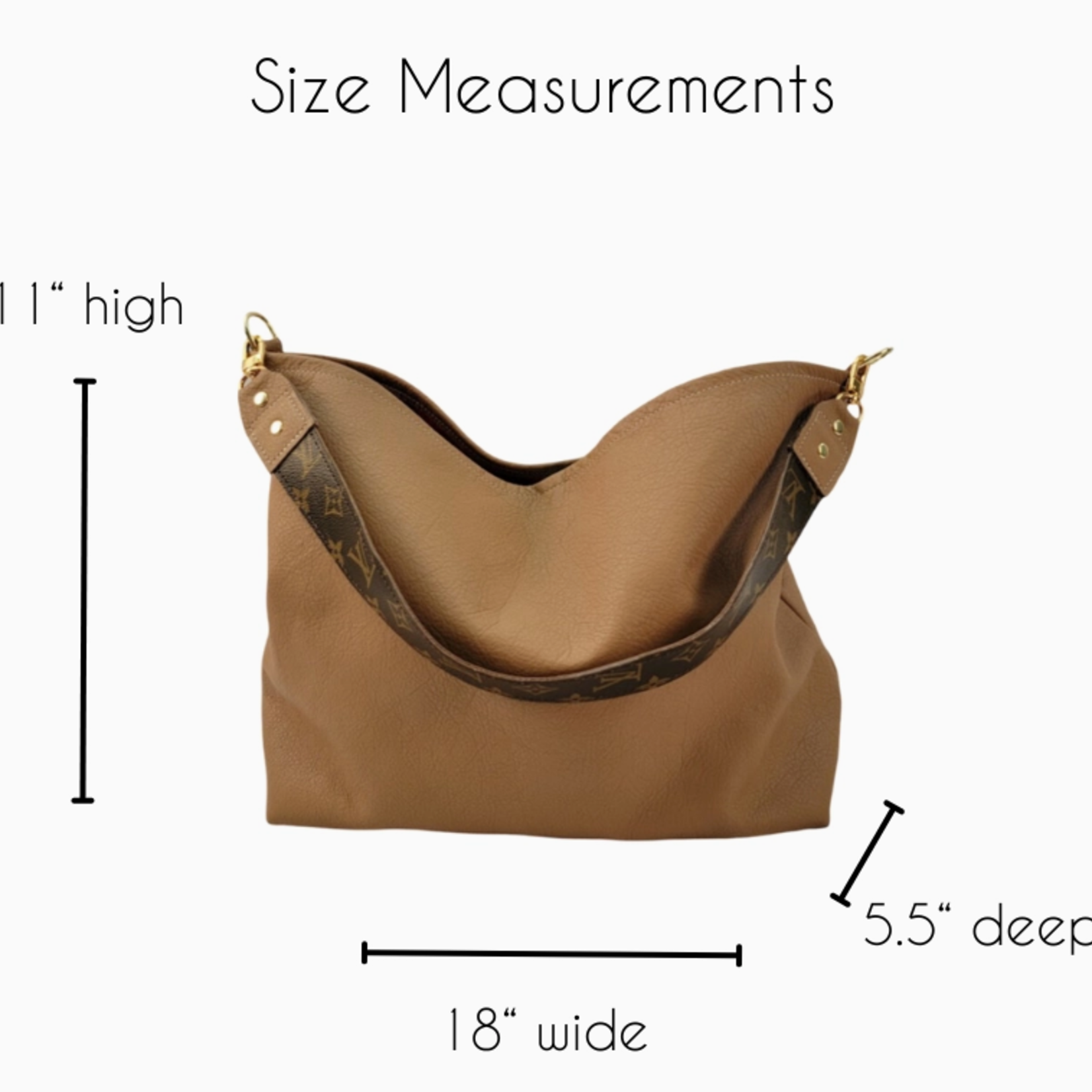 Upcycled Designs Sheila Shoulder Bag in Mocha Mousse Leather Upcycled LV