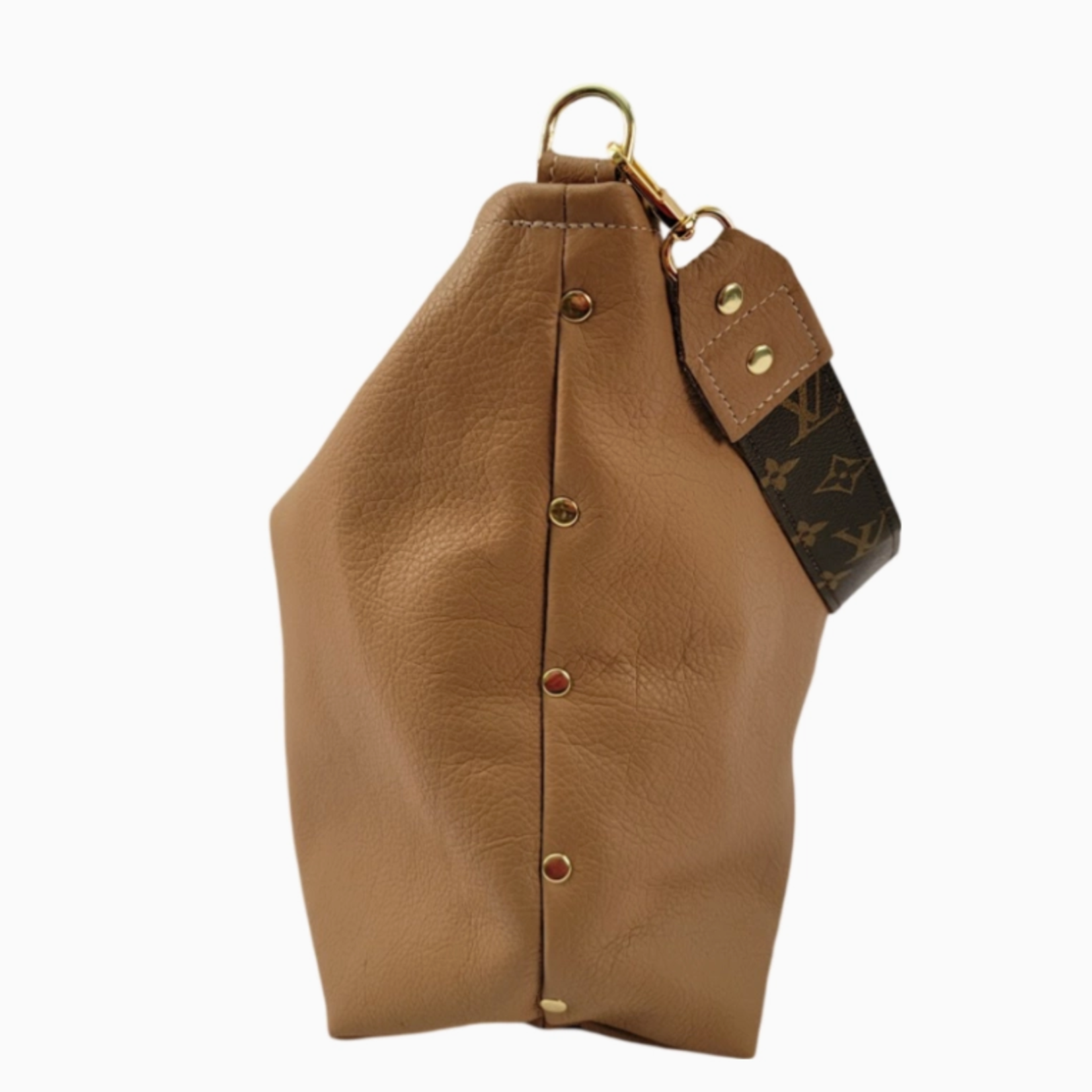 Upcycled Designs Sheila Shoulder Bag in Mocha Mousse Leather Upcycled LV